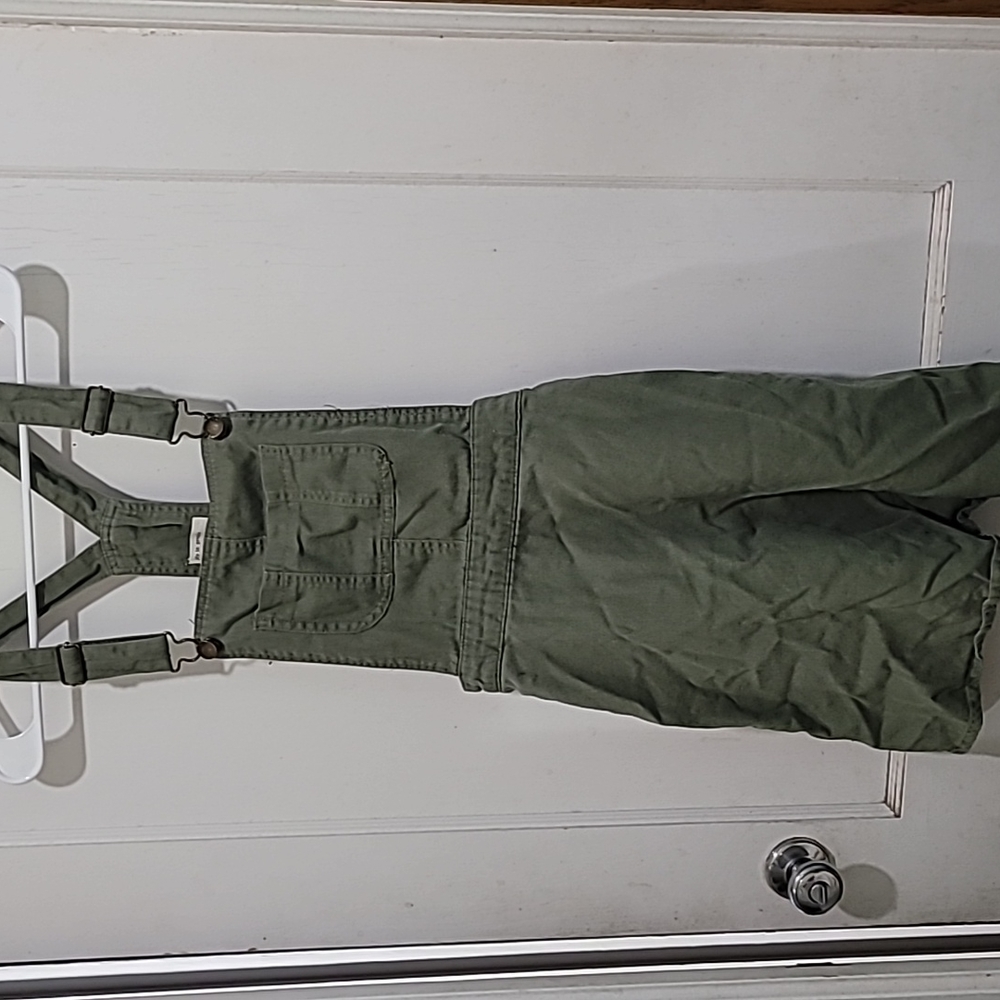 Green overall dress